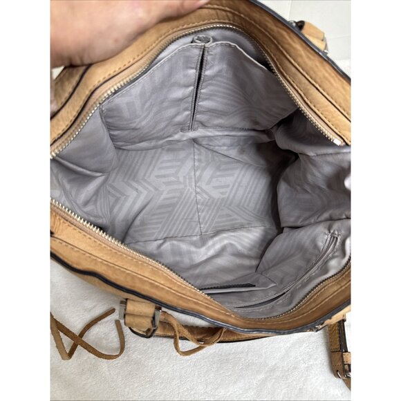 Rebecca Minkoff Tan Leather Whipstitch Satchel Shoulder Bag - Picture 7 of 14